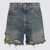 Balmain Balmain Blue Cotton Denim Shorts BLUE