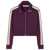 Palm Angels Palm Angels Clssic Highneck Logo-Embroidered Cropped Jacket PLUM OFF WHITE