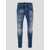 DSQUARED2 Blue Slim Jeans With Rips And Bleach Effect In Cotton Blend Denim Man BLUE