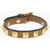 Valentino Garavani Garavani Leather Bracelet With Golden Studs Brown