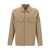 Stone Island Logo badge wool overshirt Beige