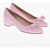 Salvatore Ferragamo Patent Leather Vara Ballet Flats With Front Bow 3Cm Pink