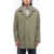 CORNELIANI Cotton-Blended Trench With Removable Hood Green