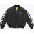 OFF-WHITE KIDS Padded Bomber Jacket With Contrasting Details Black