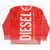 Diesel Red Tag Wool Klarence Crew-Neck Sweater With Maxi Logo Red