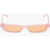 LINDA FARROW The Attico Solid Color Rectangular Thea Sunglasses Pink