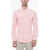 Ralph Lauren Slim Fit Hopsack Cotton Shirt With Button-Down Collar Pink