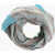 CORNELIANI Two-Tone Barcode Striped Foulard Blue