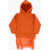 Diesel Red Tag Solid Color Drollier Ml Sweat Dress With Hood Orange