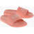 Alexander McQueen Rubber Sliders With Embossed Logo Pink