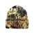 THE ATTICO The Attico Abstract-Print Beanie BROWN/YELLOW/BLACK/WHITE