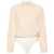 Elisabetta Franchi Elisabetta Franchi Georgette Crossover-Neck Bodysuit Beige