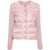 Moncler Moncler Knitted-Panels Puffer Jacket OPEN PINK