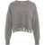 Kaos Knit pullover with fringes Grey