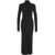 Thom / Krom Maxi dress with shoulder pads Black