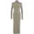 Thom / Krom Maxi dress with shoulder pads Grey