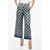 Max Mara S Silk Timep Pants With Geometric Pattern Blue