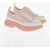 Alexander McQueen Leather Low-Top Sneakers With Chunky Soles Pink