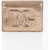 Dolce & Gabbana Cracked Effect Metallic Leather Wallet With Embossed Monogra Gold