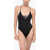 Nike One-Piece Swimsuit With Lace-Up Detail Black