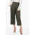 Marni Tropical Cropped Pants With Visible Stitching Green