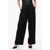 Jil Sander Grain De Poudre Wool Pants With Wide Leg Black