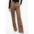 Dolce & Gabbana 4 Pocket Virgin Wool Pants With Metal Plate Brown