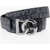 Dolce & Gabbana Two-Tone Belt With All-Over Logo 35Mm Black