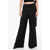 Givenchy Single-Pleated Wool Blend Palazzo Pants With Raw-Cut Detail Black