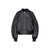 THE ATTICO The Attico Anja Leather Bomber Jacket Black