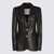 Tagliatore Tagliatore Black Leather Blazer Black