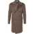 Tagliatore Tagliatore Single-Breasted Cashmere Coat With Brooch Grey