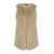 Herno Beige Crewneck Vest In Eco Fur Woman Beige