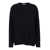 Semicouture Black Crewneck Pullover With Ribbed Trim In Wool And Cashmere Woman Black