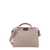 Fendi Leather handbach with FF print Beige