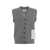 AMARANTO Knit vest in wool-cashmere blend Grey