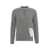 AMARANTO Wool knit sweater with polo collar Grey