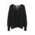 CRUSH Cashmere pullover with batwing sleeves Black