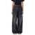 Golden Goose Wide leg pleated jeans Black