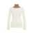 AKEP Sweater with boat neck and turtleneck insert White