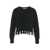 Kaos Knit pullover with fringes Black