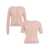 Kaos Set: Cardigan and t-shirt in wool Pink