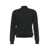 Gender Merino wool knit sweater with high collar Black