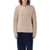 AMI Paris Chunky hair mohair sweater Beige