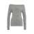 Semicouture Off-shoulder pullover  Grey