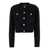 Versace Black Cardigan With Jewel Buttons In Tweed Woman Black