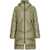 Pinko Pinko Long Quilted Ink Down Jacket With Zipper GREEN