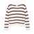 forte_forte Forte_Forte Horizontal Stripe Pattern Merino Wool Blend Sweater Beige