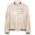 Prada Prada Logo-Appliqué Leather Bomber Jacket Beige