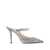 Jimmy Choo Jimmy Choo Bing 100 Crystal Strap Glitter Heel Mules SILVER